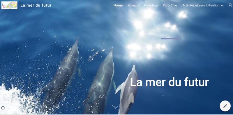 La mer du futur: cover of website created by the pupils La mer du futur: cover of website created by the pupils